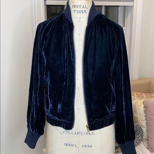 J Crew Navy Blue Bomber jacket xs